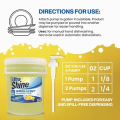 Ultra Shine ™ 5 Gallon 2X Platinum ™ Dish Cleaning Liquid, Lemon Scent, Yellow